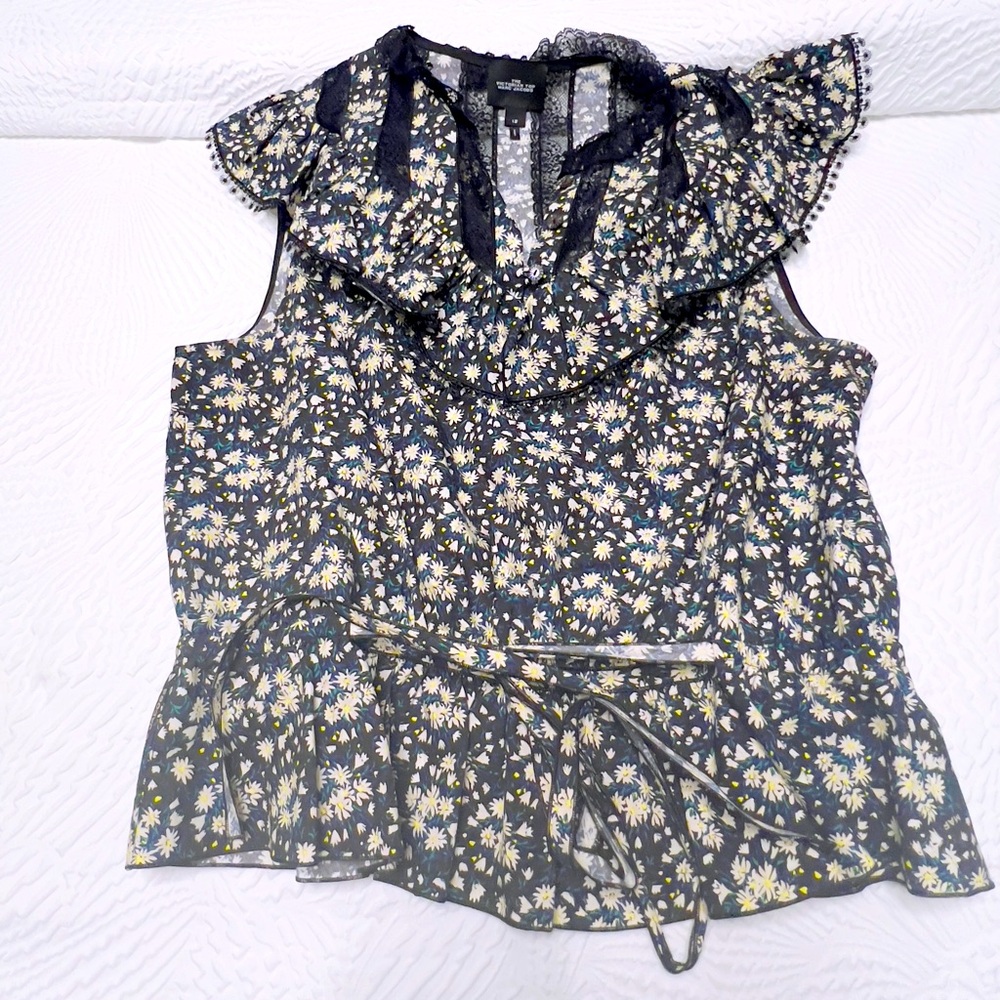 MARC JACOBS: Black Victorian Blouse - Size 12